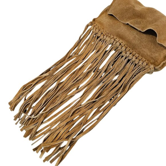Zara Tan Suede Fringe Crossbody Bag - Picture 10 of 14